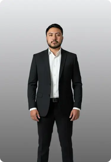 Full-body portrait of Diego Torres, Media Buyer and Campaign Coordinator specializing in multicultural digital advertising across the U.S. and Mexico.