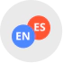Bilingual marketing services icon