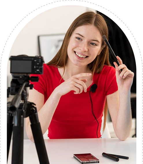 influencer being recorder